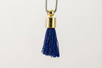 17mm-20mm Gold and Navy Tassel #TAA011-General Bead