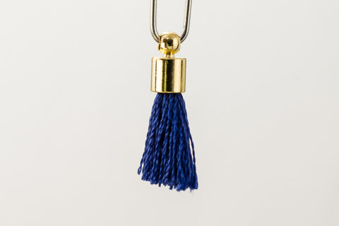 17mm-20mm Gold and Navy Tassel #TAA011-General Bead