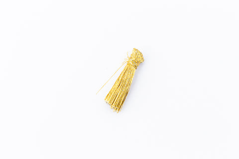 Gold Small Silk Tassel (0.5”-0.75”) #TAA023-General Bead