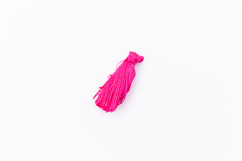 Pink Small Silk Tassel (0.5”-0.75”) #TAA029-General Bead