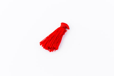 Red Small Silk Tassel (0.5”-0.75”) #TAA030-General Bead