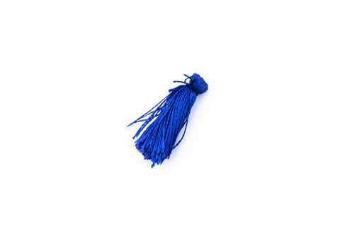 Blue Small Silk Tassel (0.5”-0.75”) #TAA033-General Bead