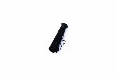 Black Small Silk Tassel (0.5”-0.75”) #TAA034-General Bead