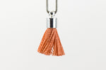 17mm-20mm Silver and Coral Tassel #TAB004-General Bead