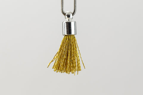 17mm-20mm Silver and Gold Tassel #TAB008-General Bead
