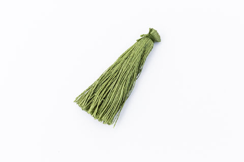 Olive Medium Silk Tassel (1”-1.25”) #TAB026-General Bead