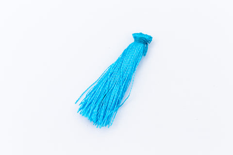 Turquoise Medium Silk Tassel (1”-1.25”) #TAB027-General Bead
