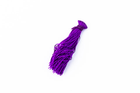 Purple Medium Silk Tassel (1”-1.25”) #TAB032-General Bead