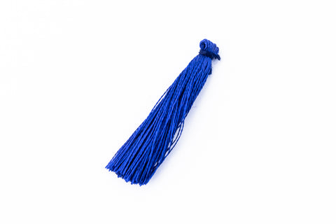 Blue Medium Silk Tassel (1”-1.25”) #TAB033-General Bead