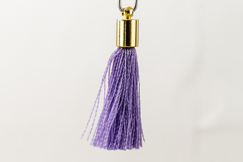 27mm- 30mm Gold and Lavender Tassel #TAC010-General Bead