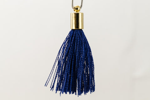 27mm- 30mm Gold and Navy Tassel #TAC011-General Bead