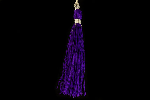 2" Purple Silk Tassel #TAS028-General Bead