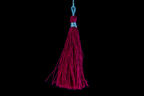 2" Dark Red Silk Tassel #TAS029-General Bead