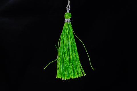 2" Green Silk Tassel #TAS035-General Bead