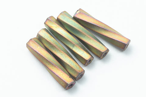 Size 2 Matte Metallic Khaki Iris Miyuki Twist Bugle (12 Gm, 125 Gm, 250 Gm) #TBC009-General Bead