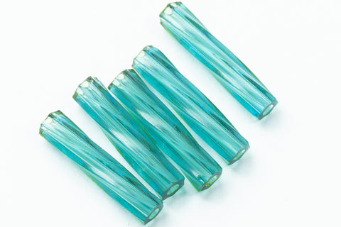 Size 4 Dyed Transparent Seafoam Miyuki Twist Bugle (12 Gm, 125 Gm, 250 Gm) #TBA010-General Bead