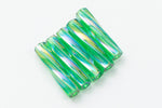 Size 4 Transparent Green AB Miyuki Twist Bugle (12 Gm, 125 Gm, 250 Gm) #TBA018-General Bead