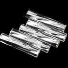 Size 4 Silver Lined Crystal Miyuki Twist Bugle (12 Gm, 125 Gm, 250 Gm) #TBB032-General Bead