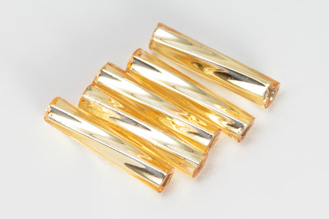 Size 2 Silver Lined Gold Miyuki Twist Bugle (12 Gm, 125 Gm, 250 Gm) #TBC033-General Bead