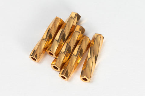 Size 2 24Kt Gold Plated Miyuki Twist Bugle (5 Gm, 25 Gm, 50 Gm) #TBC036-General Bead