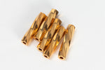 Size 4 24Kt Gold Plated Miyuki Twist Bugle (5 Gm, 25 Gm, 50 Gm) #TBB036-General Bead
