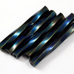 20mm Dark Blue Iris Twist Bugle (10 Gm, 40 Gm, 1/2 Kilo) #TBE005-General Bead