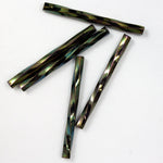 30mm Green Iris Twist Bugle (10 Gm, 40 Gm, 1/2 Kilo) #TBF006-General Bead