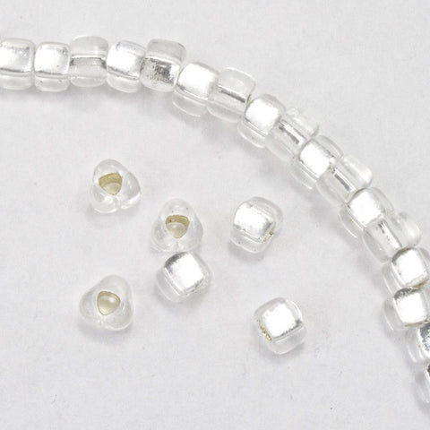 5/0 Silver Lined Crystal Miyuki Triangle Seed Bead-General Bead