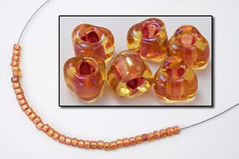 5/0 Strawberry Lined Champagne Miyuki Triangle Seed Bead (20 gram) #TC1166-General Bead