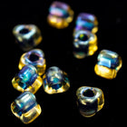 5/0 Capri Lined Gold AB Miyuki Triangle Seed Bead-General Bead