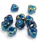 5/0 Grey-Green Lined Shimmer Blue AB Miyuki Triangle Seed Bead-General Bead