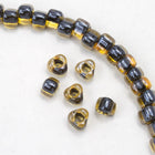 5/0 Black Lined Gold Luster Miyuki Triangle Seed Bead-General Bead