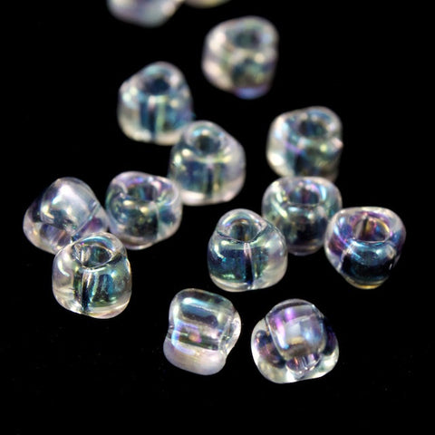 8/0 Crystal AB Miyuki Triangle Seed Bead-General Bead