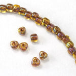 8/0 Lavender Lined Gold AB Miyuki Triangle Seed Bead-General Bead