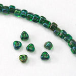 8/0 Transparent Green AB Miyuki Triangle Seed Bead-General Bead