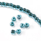 8/0 Teal Lined Aqua Miyuki Triangle Seed Bead-General Bead