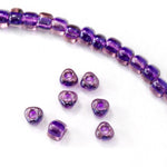 8/0 Mauve Lined Purple Miyuki Triangle Seed Bead-General Bead