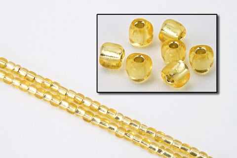 10/0 Silver Lined Gold Miyuki Triangle Seed Bead (20 gm) #TE1102-General Bead