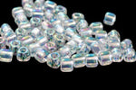 10/0 Crystal AB Miyuki Triangle Seed Bead (20 Gm, 250 Gm) #TE1151