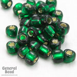 10/0 Silver Lined Emerald Miyuki Triangle Seed Bead (20 Gm) #TE1806-General Bead