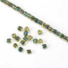 10/0 Teal Lined Gold AB Miyuki Triangle Seed Bead-General Bead