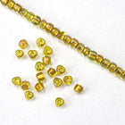 10/0 Gold Lined Chartreuse AB Miyuki Triangle Seed Bead (20 Gm) #TE1817-General Bead