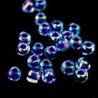 10/0 Cobalt Lined Aqua AB Miyuki Triangle Seed Bead (20 Gm) #TE1829-General Bead