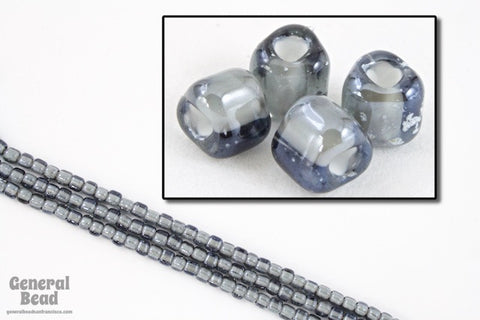 10/0 White Lined Grey Miyuki Triangle Seed Bead-General Bead