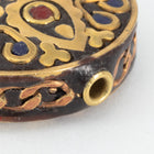 35mm Brass Flower Tibetan Coin Bead