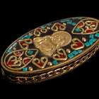 50mm x 26mm Seated Buddha Tibetan Oval Coin Bead