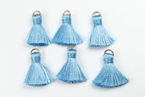 3/4" Cornflower Nylon Tassel (6 Pcs) #TINYTAS003