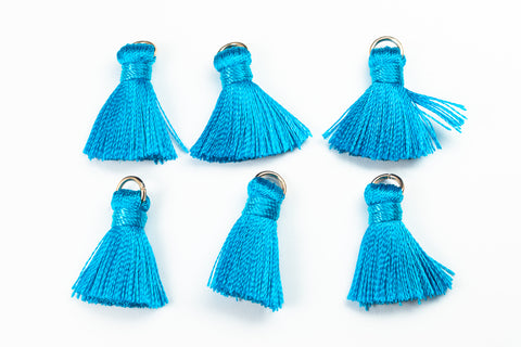 3/4" Capri Blue Nylon Tassel (6 Pcs) #TINYTAS004
