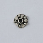 4mm Sterling Silver Turkish Beaded Bead Cap (2 Pcs) #TKS011