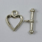 Sterling Silver Beveled Heart Toggle Clasp #TKS040
